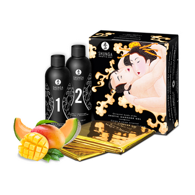 Shunga Body to Body Massage - Melon Mango - 2 Pieces of 7.6 fl / 225 ml
