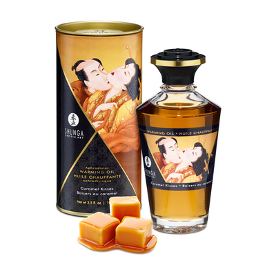 Shunga Aphrodisia Oil - Caramel Kisses - 3.5 fl oz / 100 ml
