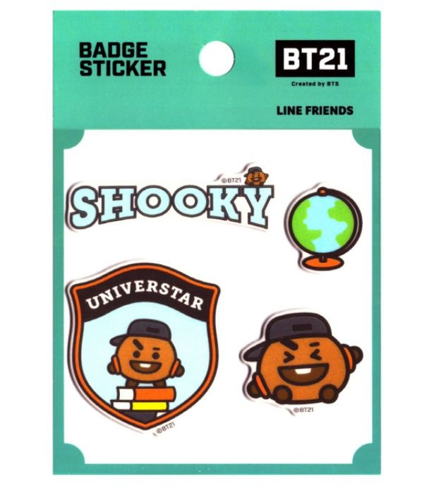 BT21 BT21 Badge Sticker - SHOOKY