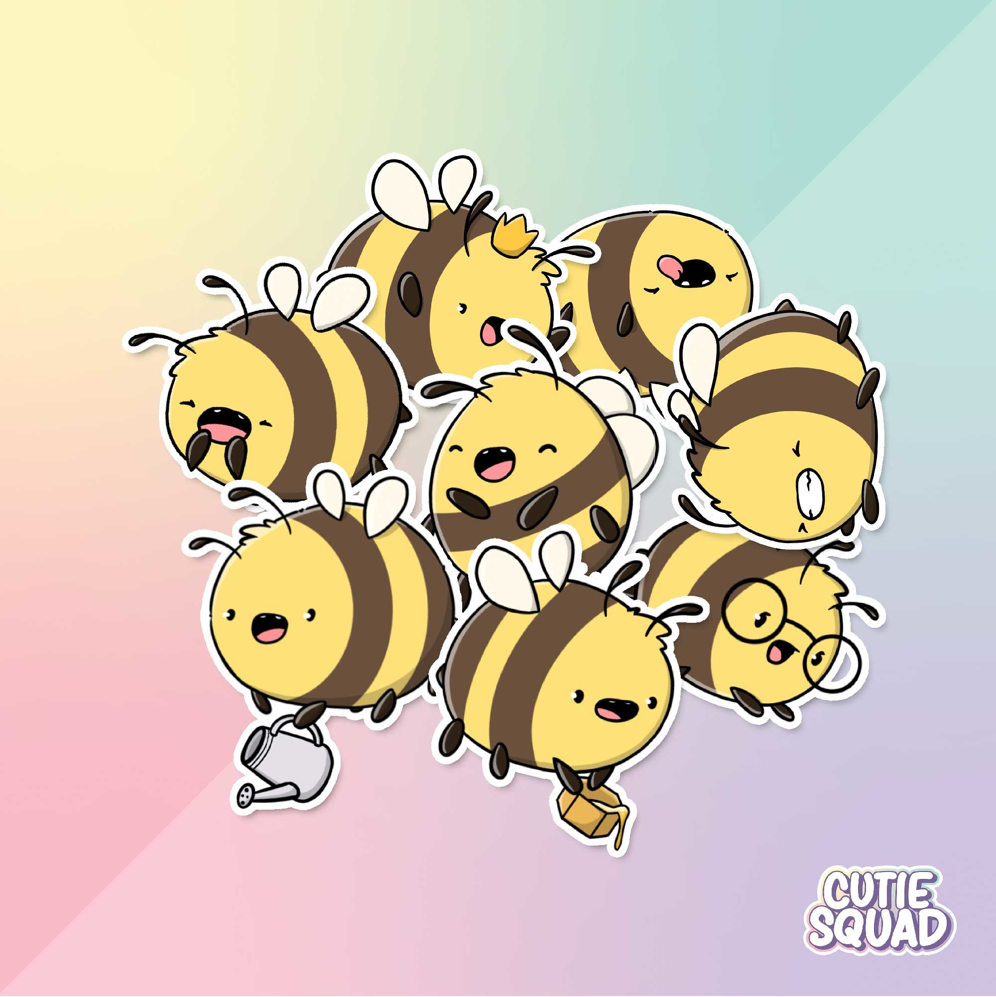 CutieSquad Stickerset - Happy Bees