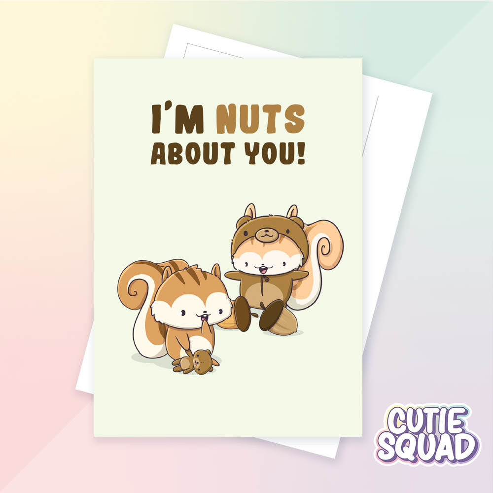CutieSquad Ansichtkaart - Nuts about you