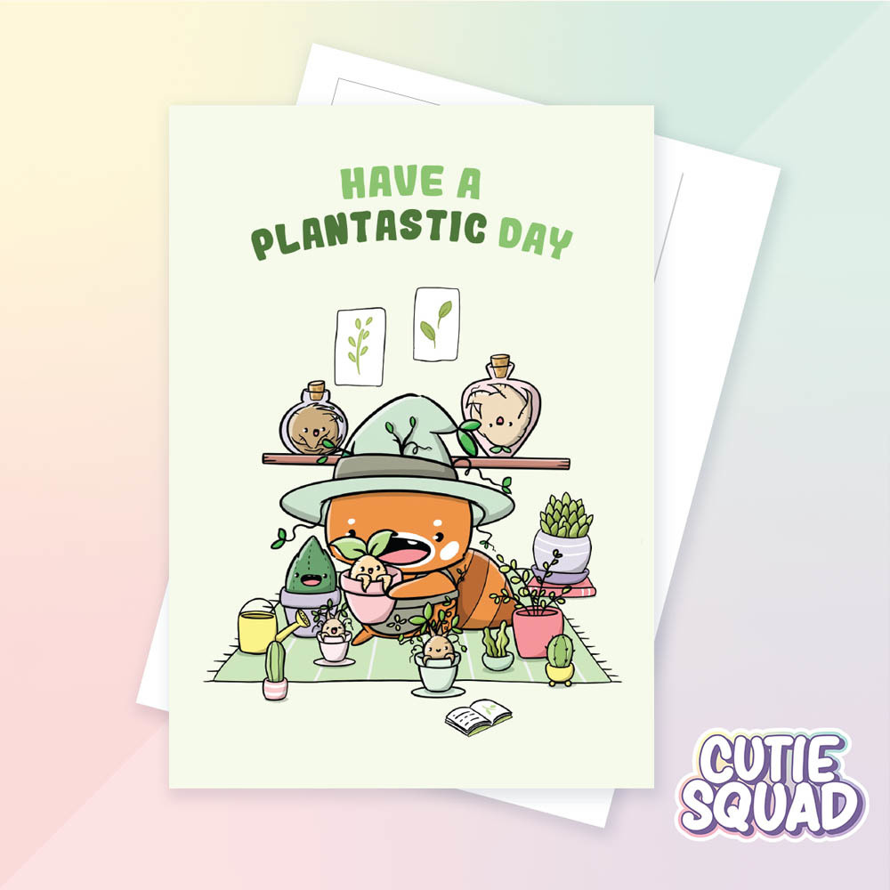 CutieSquad Ansichtkaart - Have a plantastic day