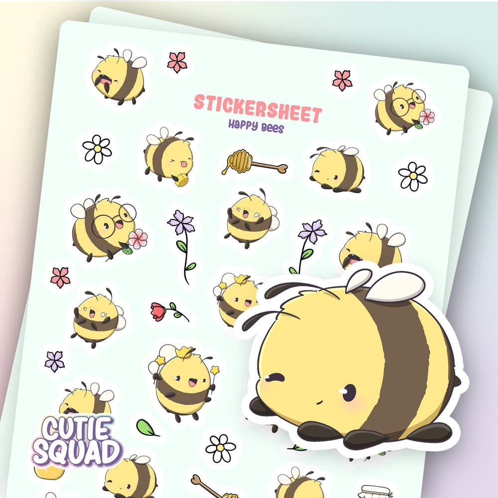 CutieSquad Stickervel- Happy Bees II