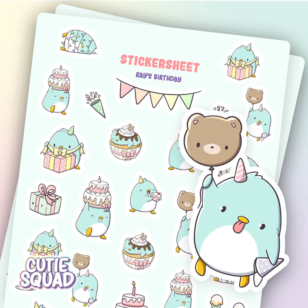 CutieSquad Stickervel - Ray's Birthday
