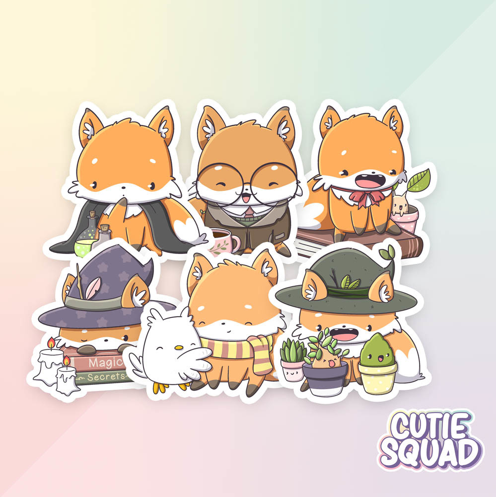 CutieSquad Stickerset - Magic Foxes