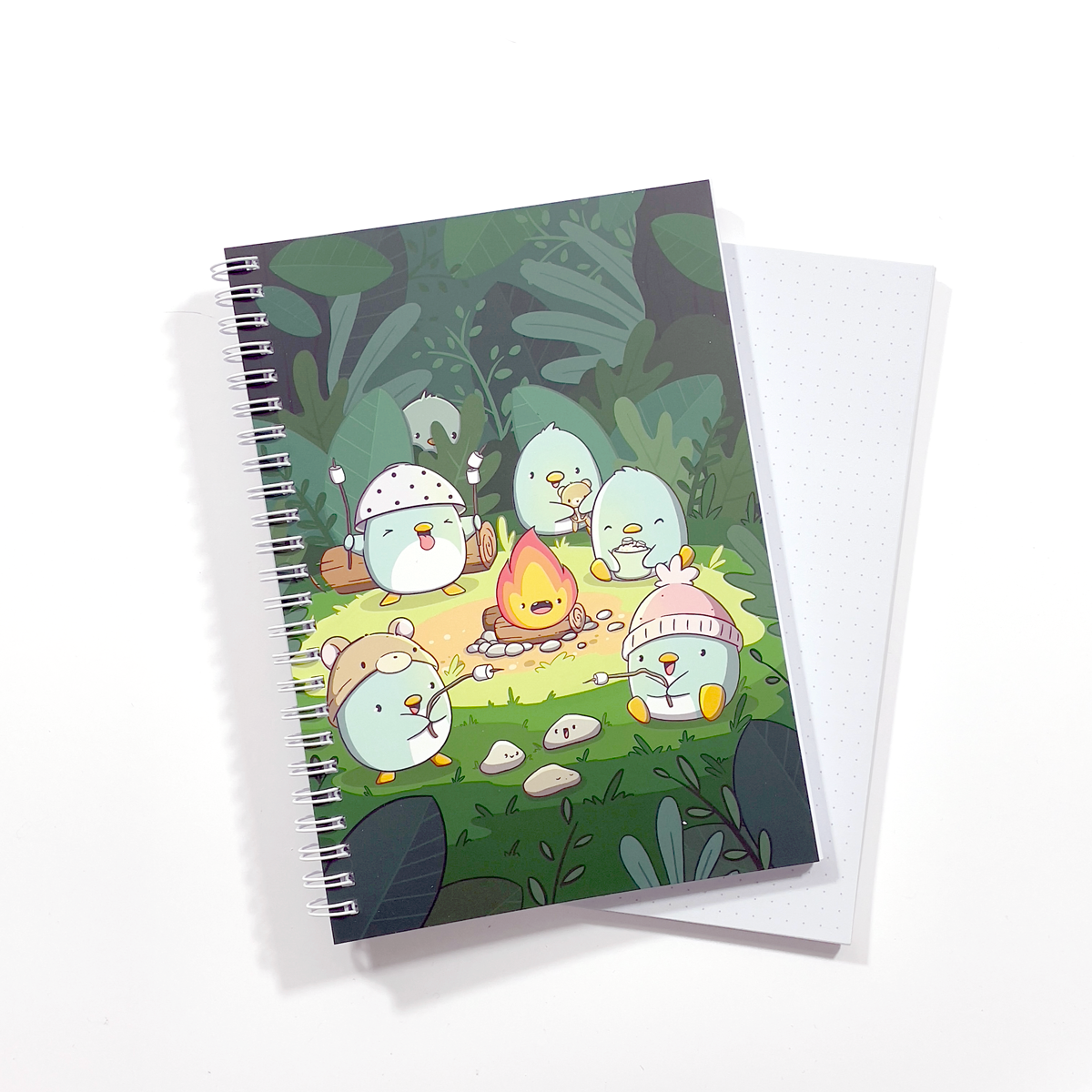 CutieSquad Notebook A5 - Penguin Campfire