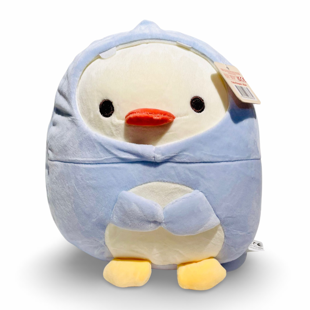 Kenji Yabu pinguin knuffel blauw - 25 cm