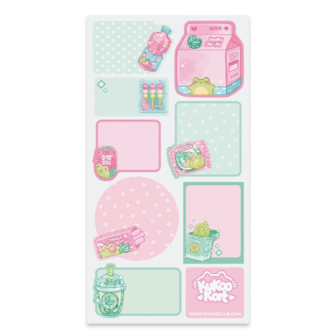 Stickii Stickervel - Kawaii Froggy Sweets Labels