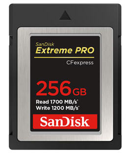 SanDisk 256GB CFexpress Type B Extreme Pro 1700MB/s geheugenkaart