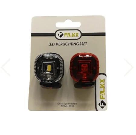 Falkx LED siliconen verlichting set - Zwart - Batterij