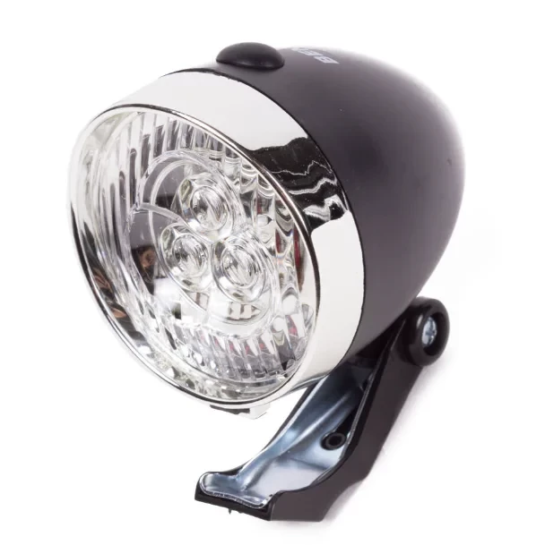 Benson Benson Koplamp Retro 3 LED - Zwart | Chroom
