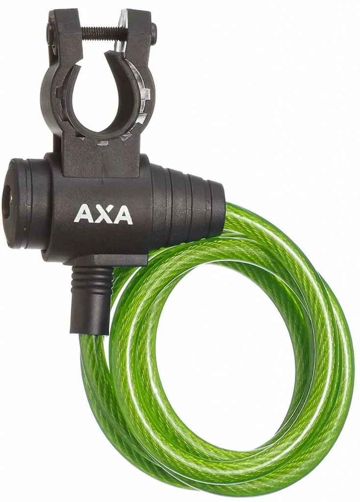 AXA Spiraalkabelslot AXA Zipp 120/8 - groen (op kaart)