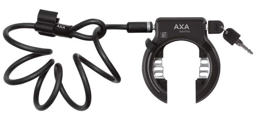 AXA Ringslot Axa Solid Plus ART2 + Newton PL150 - Zwart