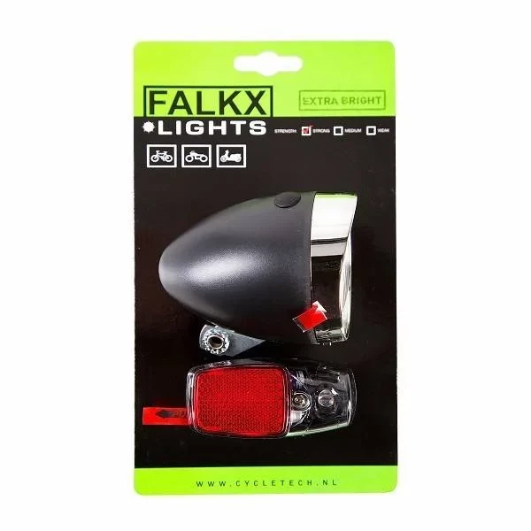 Falkx LED Fietsverlichting set - Batterijen