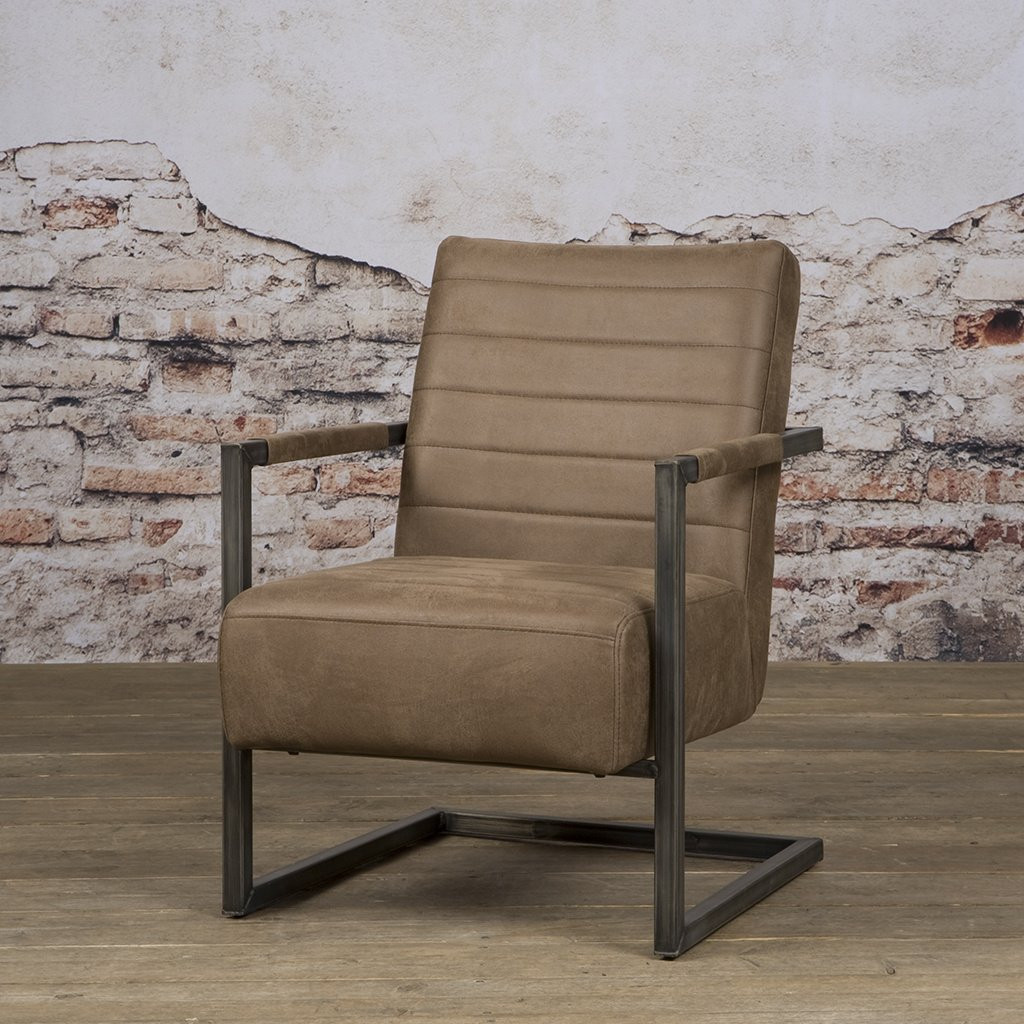 Industriële fauteuil Rocca | Bruin