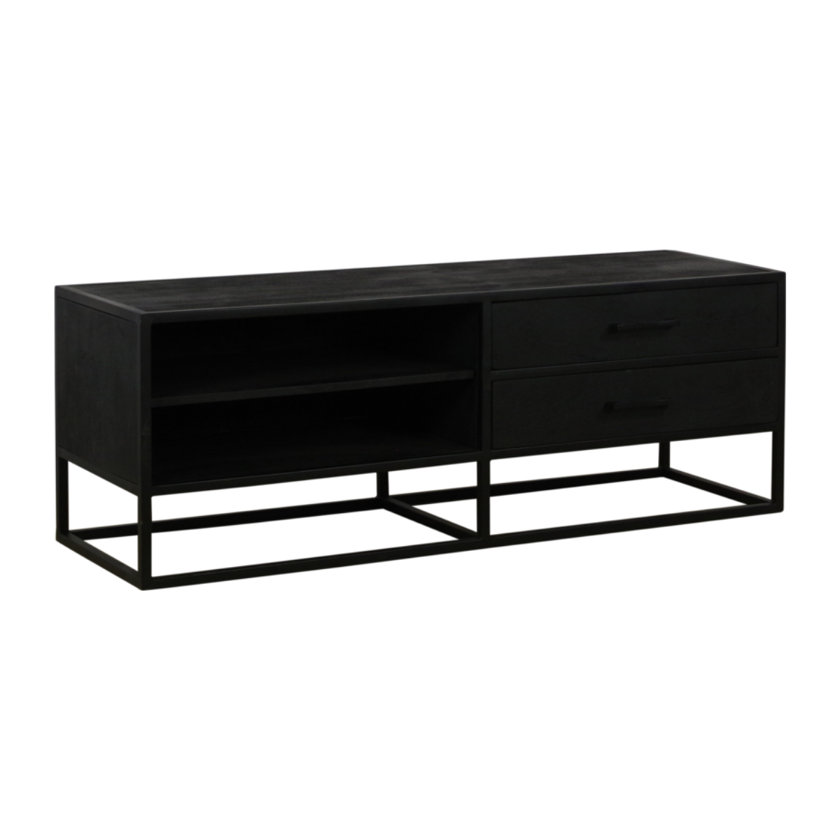 Zwart tv meubel Blackwood | 140 cm