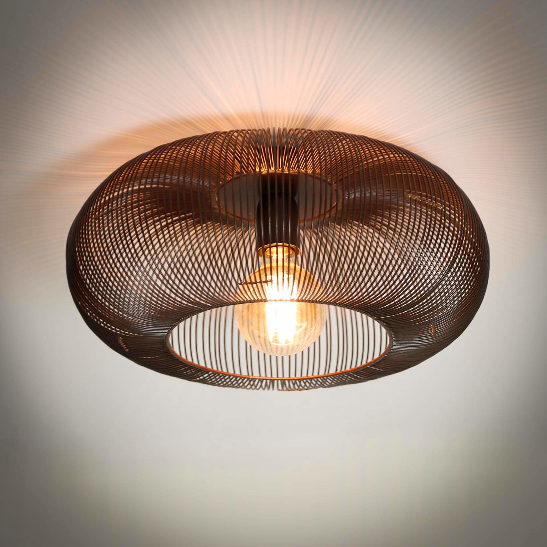 Plafondlamp Copper twist | Ø43 cm