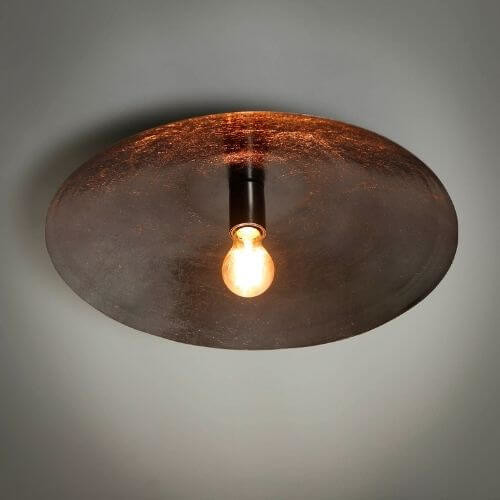 Plafondlamp shield| Zwart nikkel | Ø50