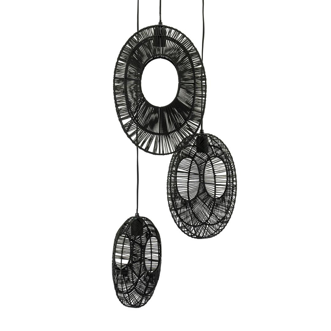 Hanglamp Ovo cluster round - black
