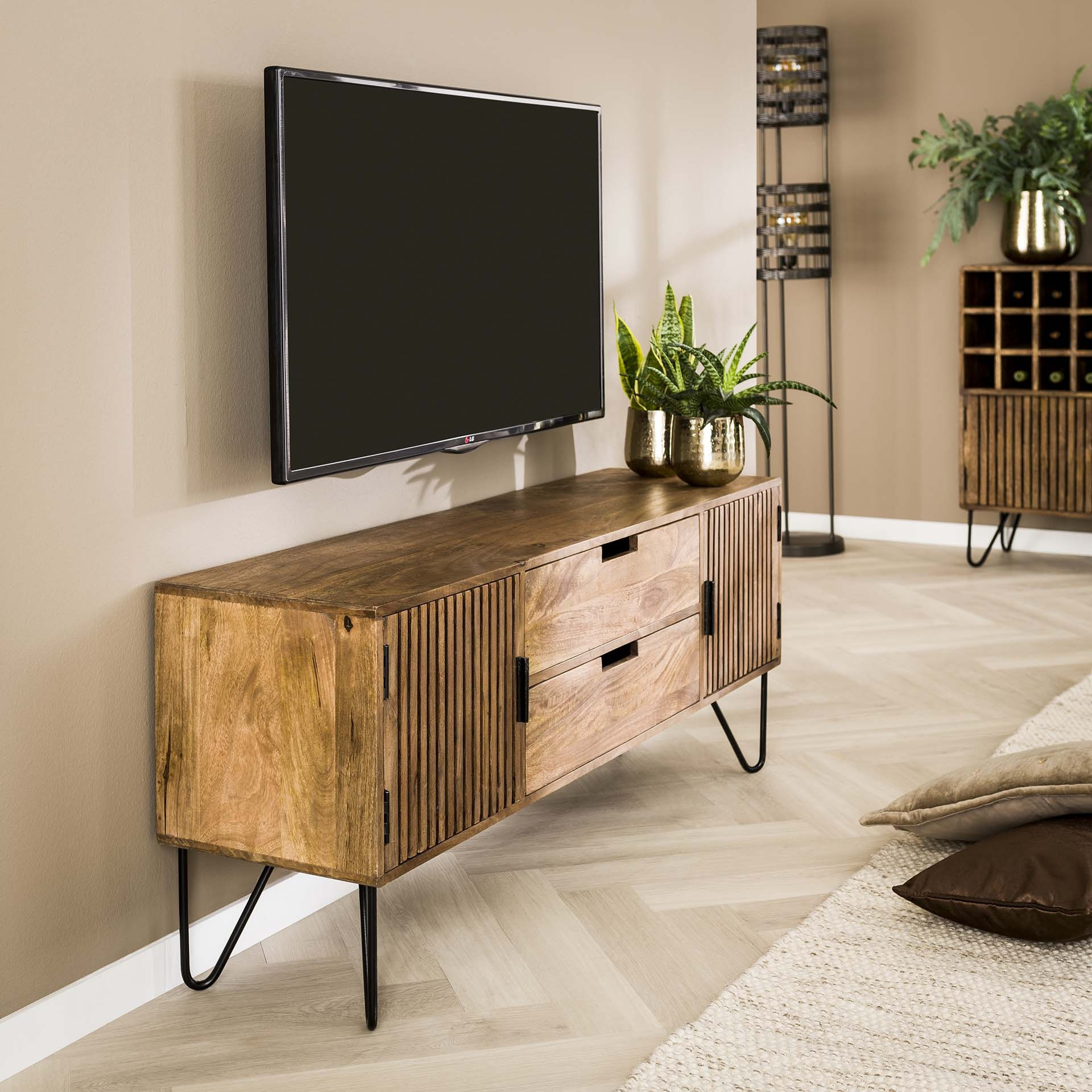 Mangohouten tv meubel Tweak | 135 cm