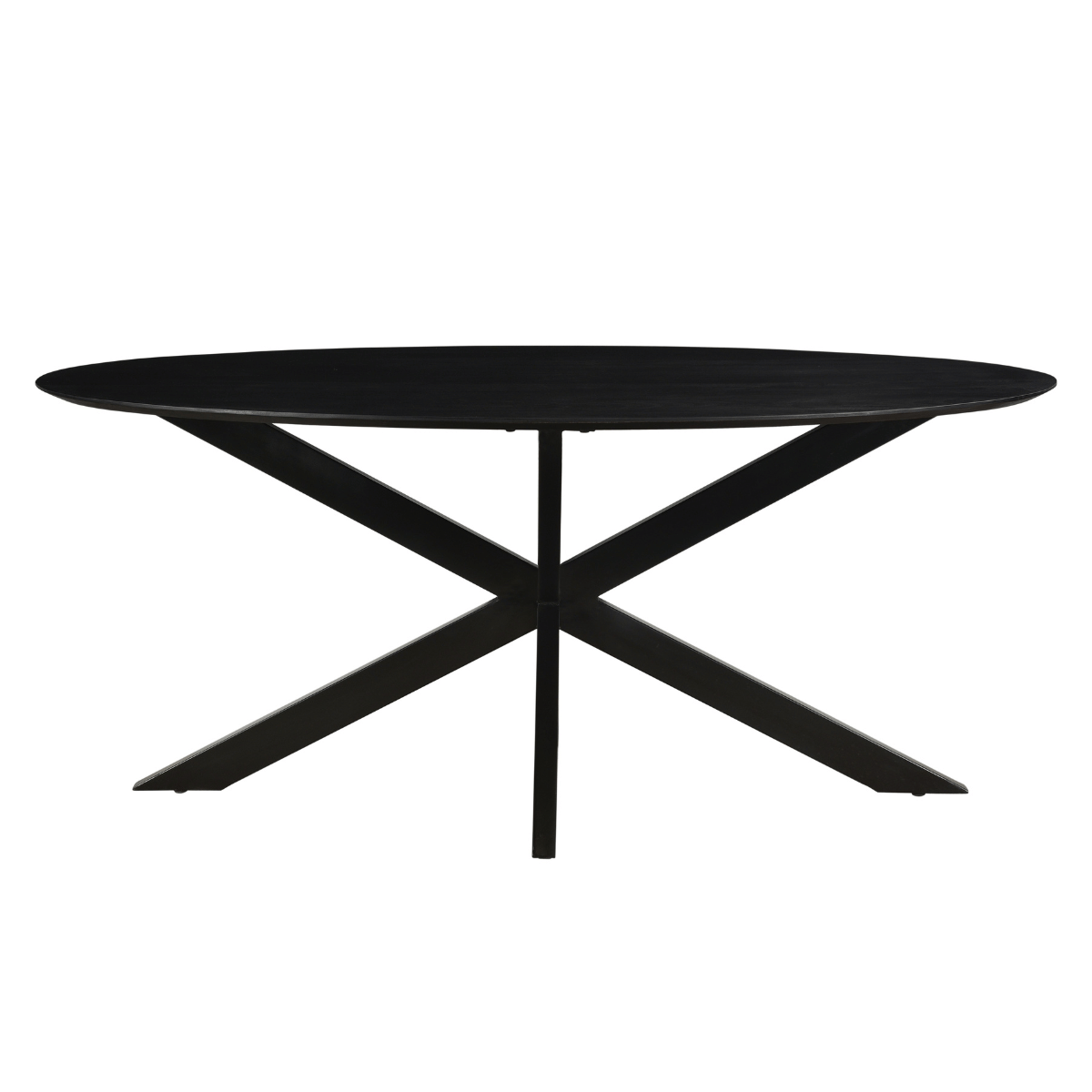 Ovale eettafel Oslo Acasia Black 180 cm