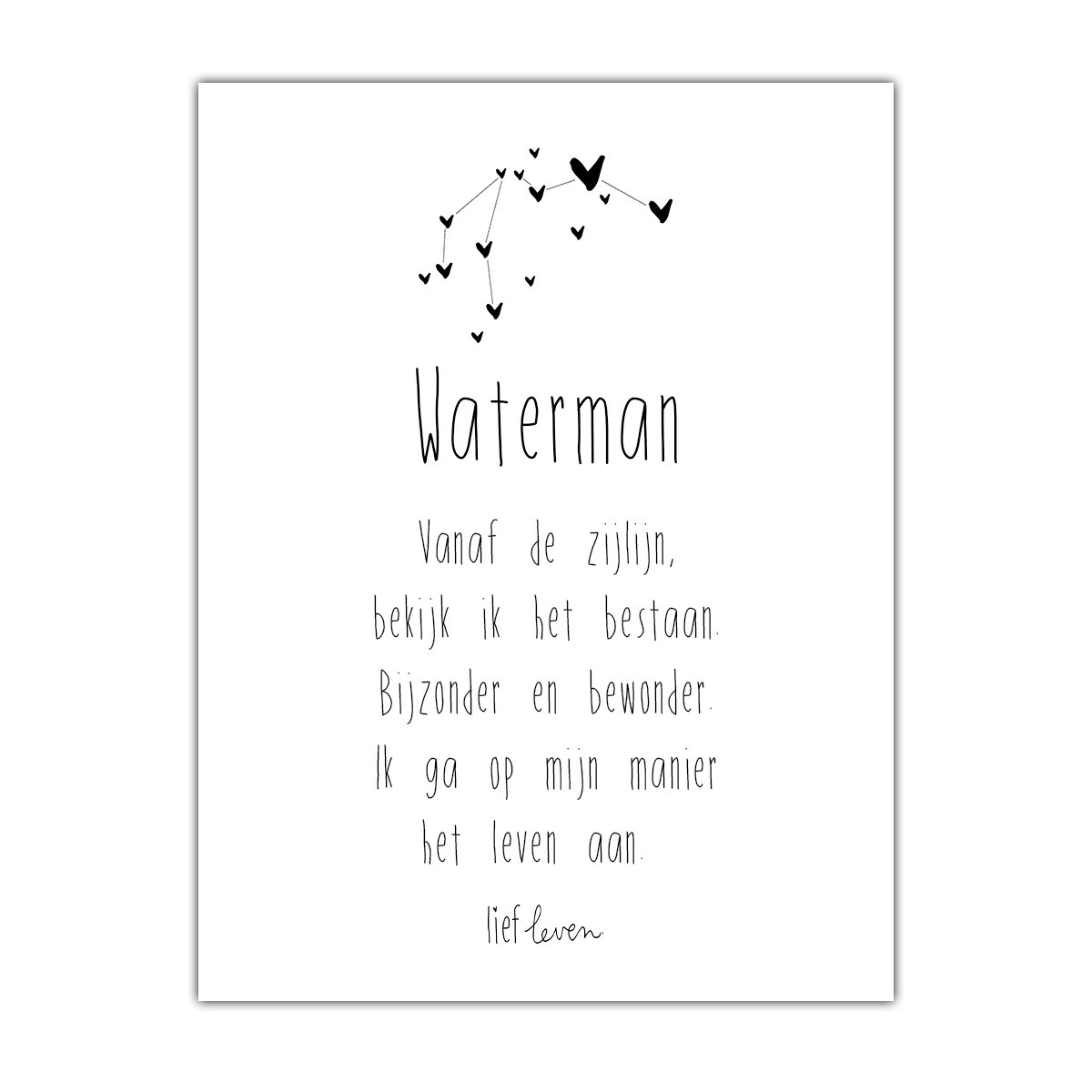 Mini Poster • sterrenbeeld Waterman