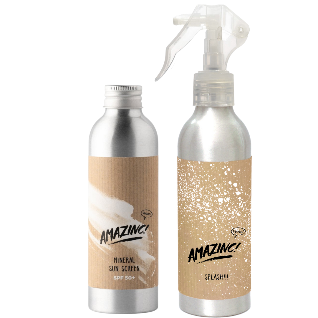 Amazinc! Combi-set: Mineral Sunscreen SPF50 en Splash Aftersun