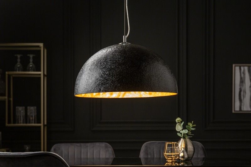 Elegante design hanglamp GLOW 50cm zwart goud hanglamp - 10717