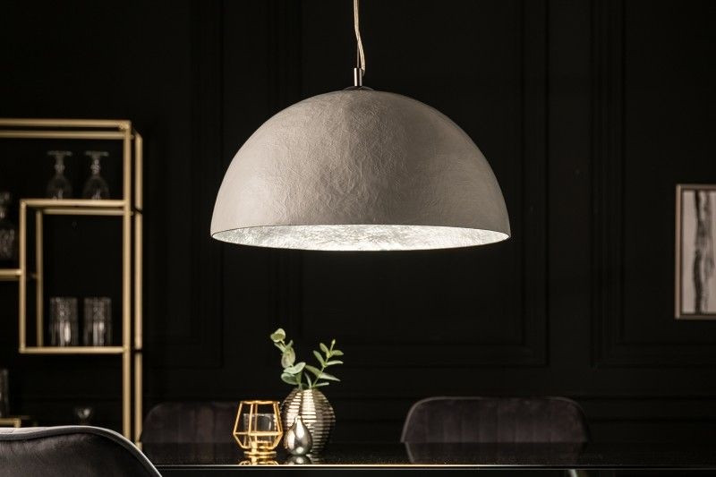 Elegante design hanglamp GLOW 50cm wit zilveren hanglamp - 13209