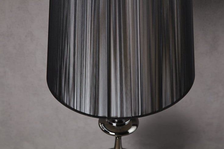 Edele design vloerlamp LUCIE 160cm zwarte vloerlamp in barokstijl - 20512