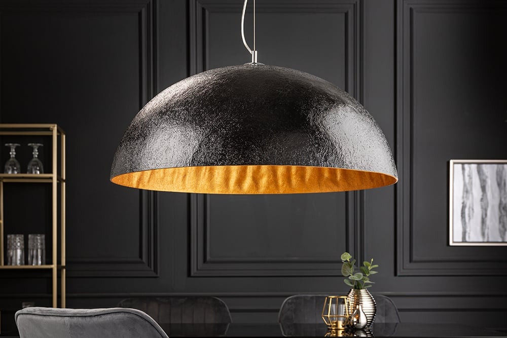 Elegante design hanglamp GLOW 70cm zwart goud hanglamp - 10719