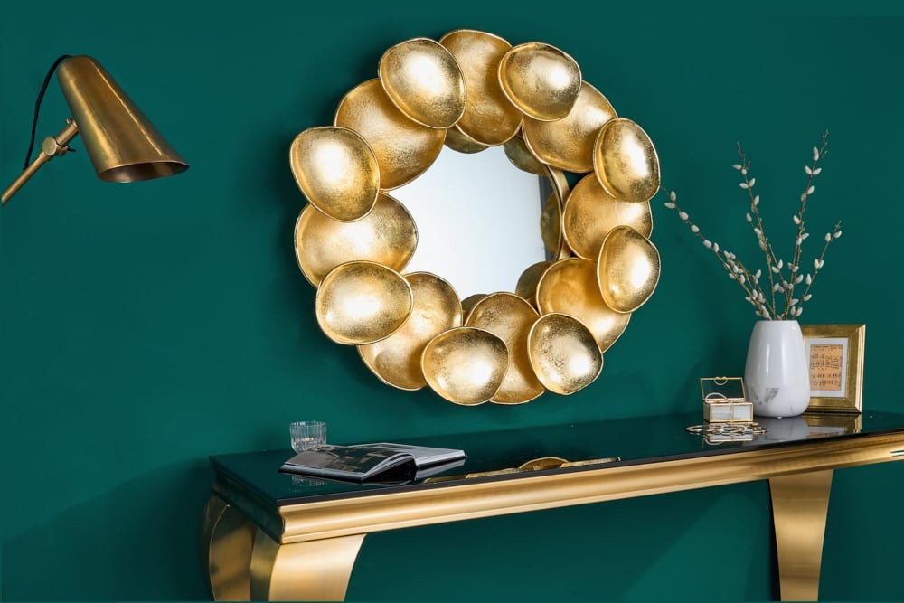 Design spiegel VARIATIE L 73cm goud van metaal handgemaakt - 43222