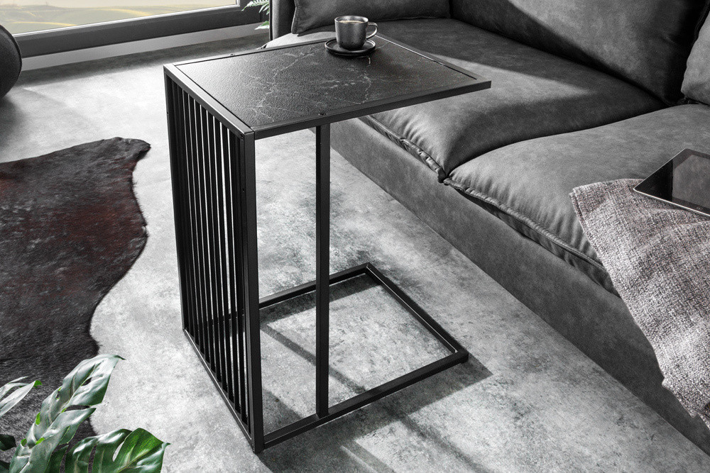 Design bijzettafel ARCHITECTURE 65cm zwart marmer - 43275