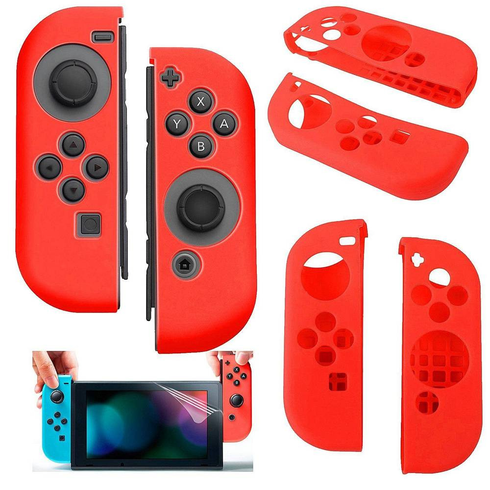 Silicone Anti Slip cover voor Nintendo Switch Controller Rood