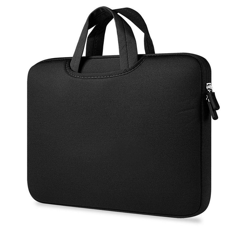 Airbag Universele 2-in-1 sleeve / tas voor laptops tot 14 inch - Zwart