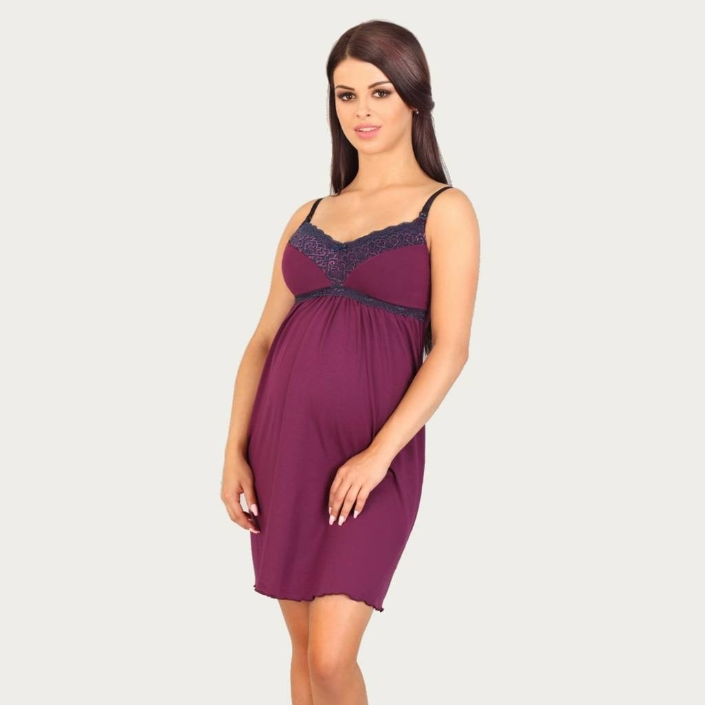 Lupoline Zwangerschapsjurk / Voedingsjurk Dark Purple