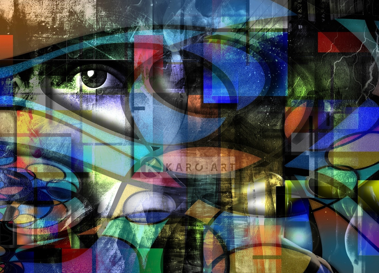 Afbeelding op acrylglas - Abstract modern, het oog