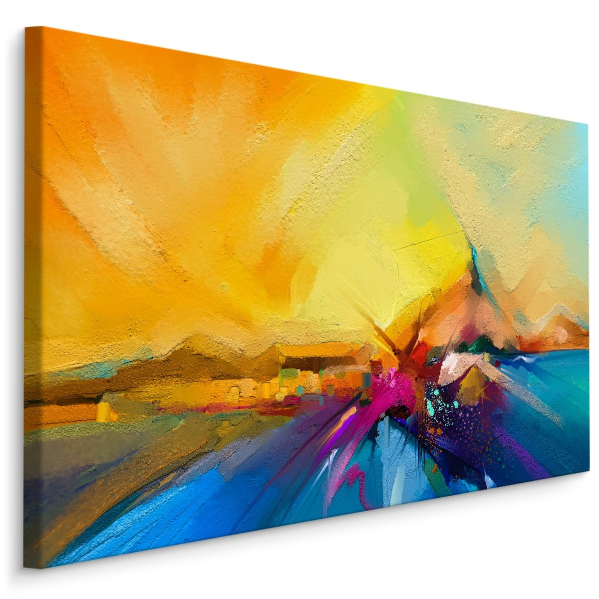 Schilderij - Kleurrijke Abstractie, Multikleur, Premium Print