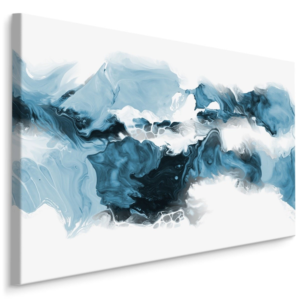 Schilderij - Blauwe Golven, Abstract, premium Print
