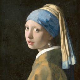 Poster - Johannes Vermeer - Het meisje met de parel 3 maten, reproductie van het beroemde schilderij, 1 op 1 kopie