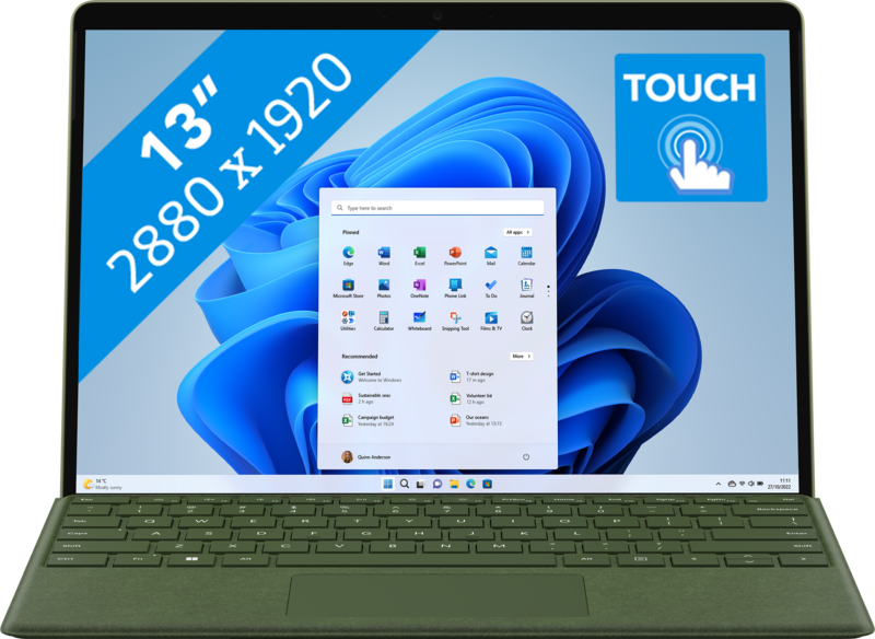 Microsoft Surface Pro 9 - 13" - Intel Core i5 - 8GB RAM/256GB SSD - Forest
