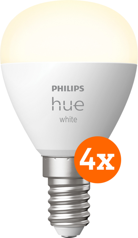 Philips Hue Kogellamp White E14 4-pack