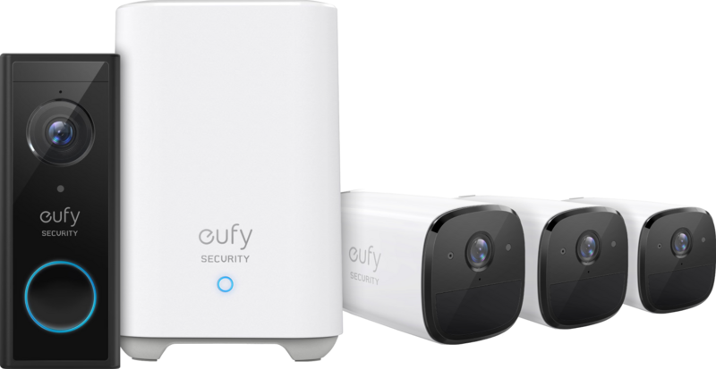 Eufycam 2 Pro 3-Pack + Video Doorbell Battery