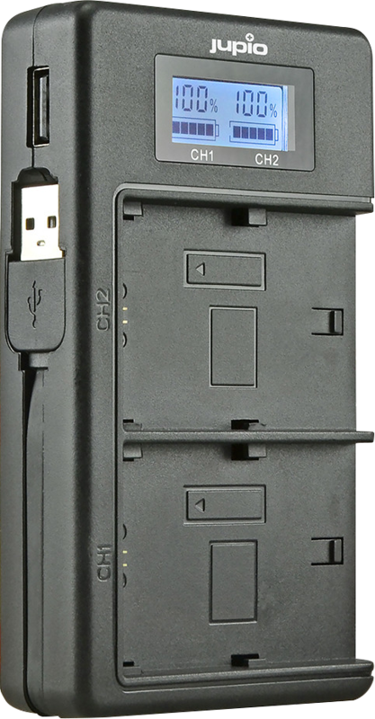Jupio USB Duo Charger LCD voor Nikon EN-EL14(A)