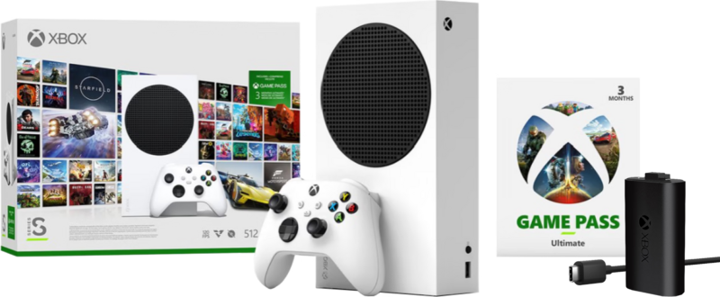 Xbox Series S + 3 Maanden Game Pass Ultimate bundel + Play & Charge Kit