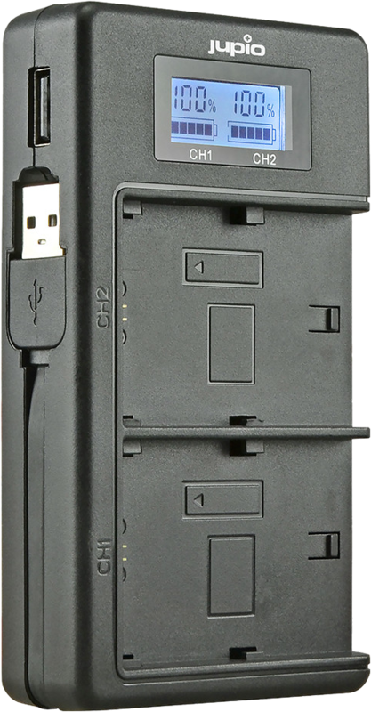 Jupio USB Duo Charger LCD voor Nikon EN-EL15(A)