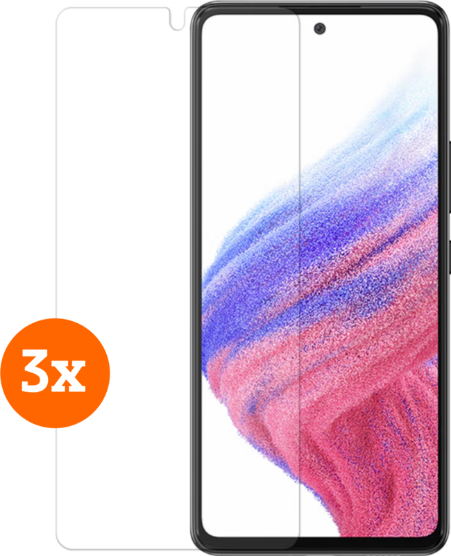 BlueBuilt Samsung Galaxy A53 / A52s / A52 Screenprotector Glas Trio Pack