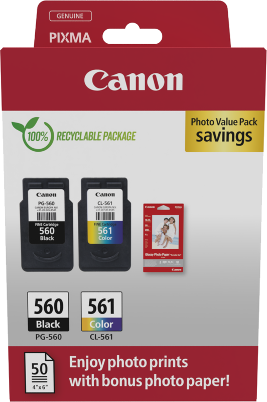 Canon PG-560/CL-561 Cartridge + Fotopapier