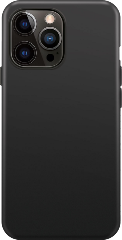 XQISIT Silicone Case Apple iPhone 14 Pro Back Cover Zwart