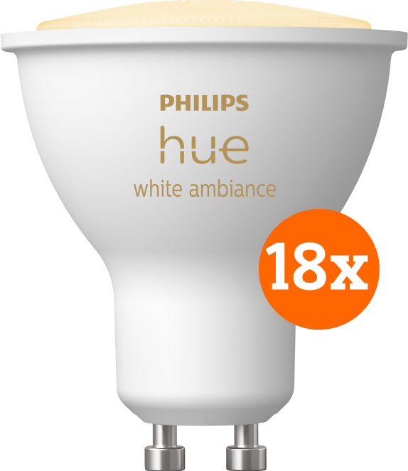 Philips Hue White Ambiance GU10 18-pack